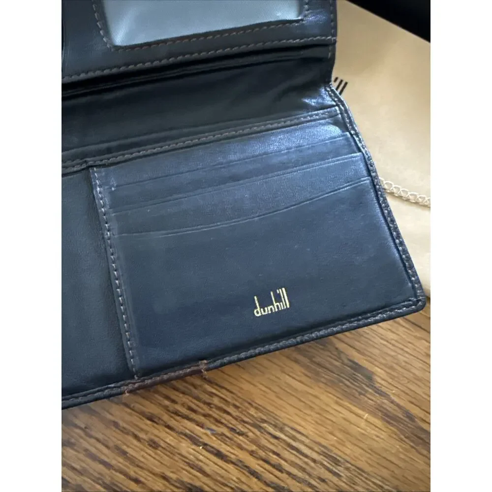 Vintage ALFRED DUNHILL Long Leather Wallet with ID Window - Boxed